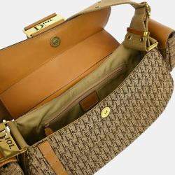 Pre Owned Christian Dior Brown Trotter Street Chic Columbus Shoulder Bag
