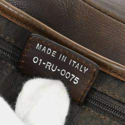 مملوكة مسبقًا حقيبة يد ديور سادل شيرلينج بني جلد حملان