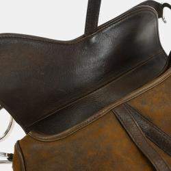 مملوكة مسبقًا حقيبة يد ديور سادل شيرلينج بني جلد حملان