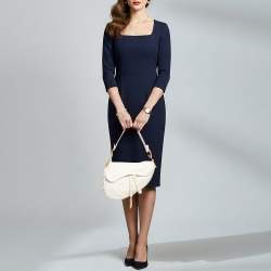 Pre Owned Dior Saddle White Camouflage Embroidered Canvas Shoulder Bag