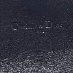 Pre Owned Dior Lady Dior Nano Black Cannage Patent Leather Chain Belt Pouch