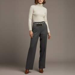 Pre Owned Dior Lady Dior Nano Black Cannage Patent Leather Chain Belt Pouch