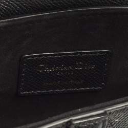 Pre Owned Dior Saddle Mini Black Leather Bag