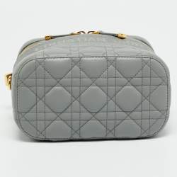 Pre Owned Dior DiorTravel Small Grey Leather Vanity Case