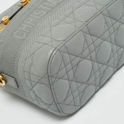 Pre Owned Dior DiorTravel Small Grey Leather Vanity Case