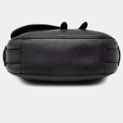 Pre Owned Dior Black Grained Calfskin Saddle Soft Bag