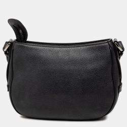 Pre Owned Dior Black Grained Calfskin Saddle Soft Bag