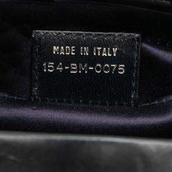 Pre Owned Dior Blue Limited Edition Satin Floral Beaded Embroidered Detective Clutch