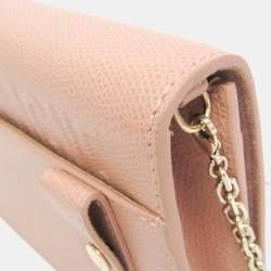 Pre Owned حقيبة كتف سلسلة 30 مونتيان كريستيان ديور جلدية زهري بيج