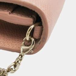 Pre Owned حقيبة كتف سلسلة 30 مونتيان كريستيان ديور جلدية زهري بيج