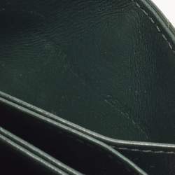 Pre Owned Dior Lady Dior Green 5 Gusset Cannage Patent Leather Card Holder