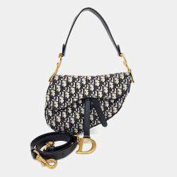 مملوكة مسبقًا حقيبة ديور كحلي قماش سرج بظهر قابل للتعديل