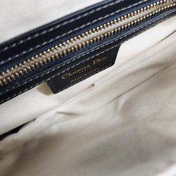 Pre Owned Dior Navy Blue Canvas Saddle Strapback