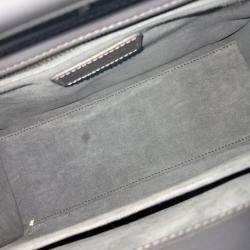 Pre Owned Dior Blue Patent Leather Patent Lady Bag Medium