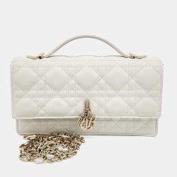 Pre Owned Dior White Leather Miss Dior Mini Bag
