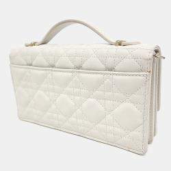 Pre Owned Dior White Leather Miss Dior Mini Bag