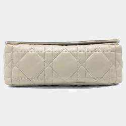 Pre Owned Dior Beige Leather Caro Bag Medium
