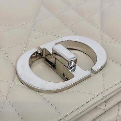 Pre Owned Dior Beige Leather Caro Bag Medium