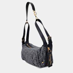 Pre Owned Dior Grey Denim D-Journey Small Bag