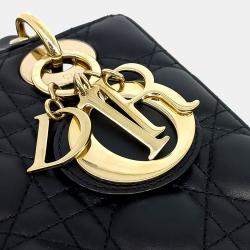 Pre Owned Dior Black Leather Lady Bag Small
