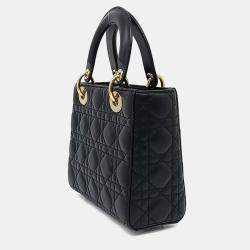 Pre Owned Dior Black Leather Lady Bag Small
