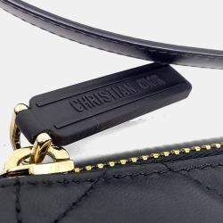 Pre Owned Dior Black, White Leather Vibe Hobo Bag Small