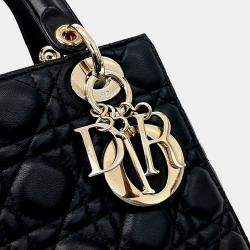 Pre Owned Dior Black Leather Lady Bag Small