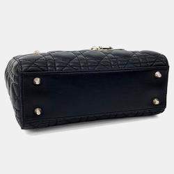 Pre Owned Dior Black Leather Lady Bag Small
