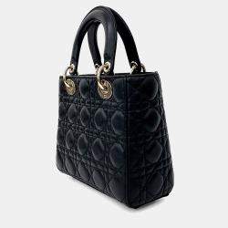 Pre Owned Dior Black Leather Lady Bag Small