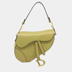 مملوكة مسبقًا Dior Yellow Leather Saddle Bag