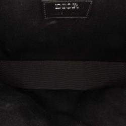 Pre Owned Dior Black CD Diamond Coated Canvas Safari Bag with Strap