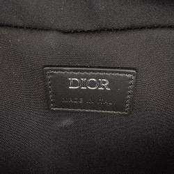 Pre Owned Dior Black CD Diamond Coated Canvas Safari Bag with Strap