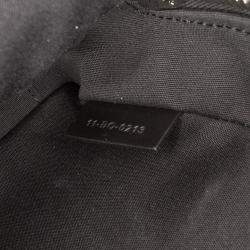 Pre Owned Dior Black CD Diamond Coated Canvas Safari Bag with Strap