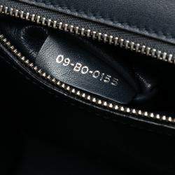 Pre Owned Dior Silver Medium Metallic Patent Microcannage Diorama Flap