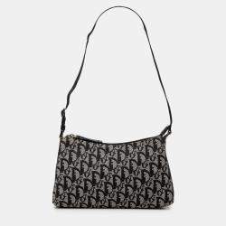 Pre Owned Dior Black Diorissimo Trotter Canvas Shoulder Bag