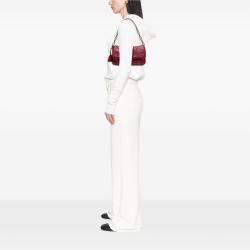 Pre Owned Dior Red Lambskin Cannage New Lock Ruffle Flap