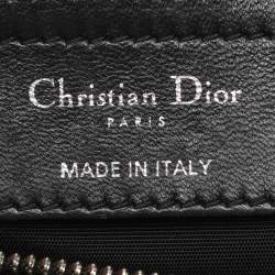 Pre Owned Dior Black Soft Lady Dior Large Cannage Leather Tote