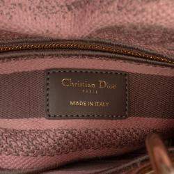Pre Owned Dior Pink Mini Embroidered Canvas Toile De Jouy Lady D Lite