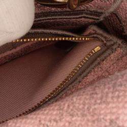 Pre Owned Dior Pink Mini Embroidered Canvas Toile De Jouy Lady D Lite