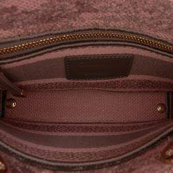 Pre Owned Dior Pink Mini Embroidered Canvas Toile De Jouy Lady D Lite