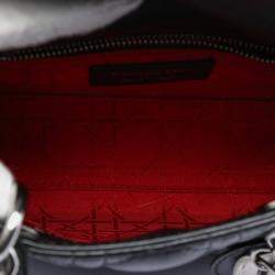 Pre Owned Dior Black Mini Lambskin Cannage Lady Dior