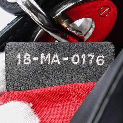 Pre Owned Dior Black Mini Lambskin Cannage Lady Dior