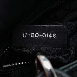 Pre Owned Dior Black Mini Iridescent Lambskin Cannage Lady Dior