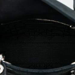 Pre Owned Dior Black Mini Iridescent Lambskin Cannage Lady Dior