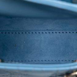 Pre Owned Dior Blue Micro Patent Cannage Lady Dior