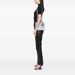 Pre Owned Dior Blue Medium Iridescent Lambskin Cannage Lady Dior