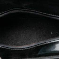Pre Owned Dior Black Medium Patent Cannage Lady Dior