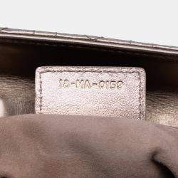 Pre Owned Dior Pink Medium Metallic Lambskin Cannage Lady Dior