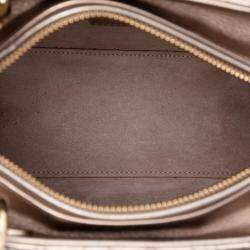 Pre Owned Dior Pink Medium Metallic Lambskin Cannage Lady Dior