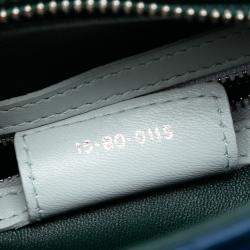 Pre Owned Dior Blue Medium Tricolor Lambskin Cannage Lady Dior